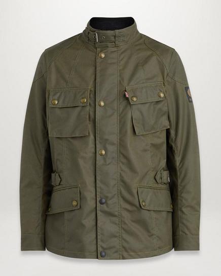 Blouson Moto Belstaff Homme Crosby Vert Cirée Soldes RV3142695